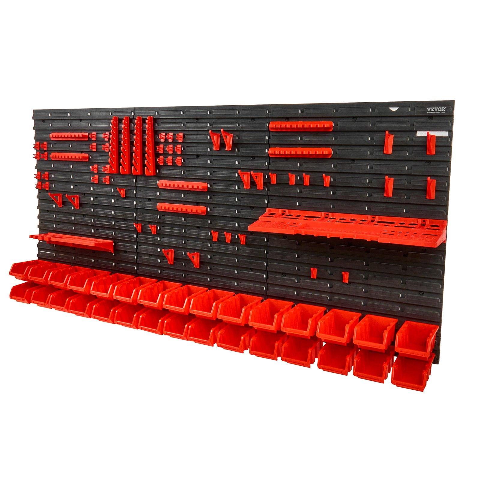 Workshop Tools Rack - Duvara Monte Edilebilen 30 Bölmeli Plastik