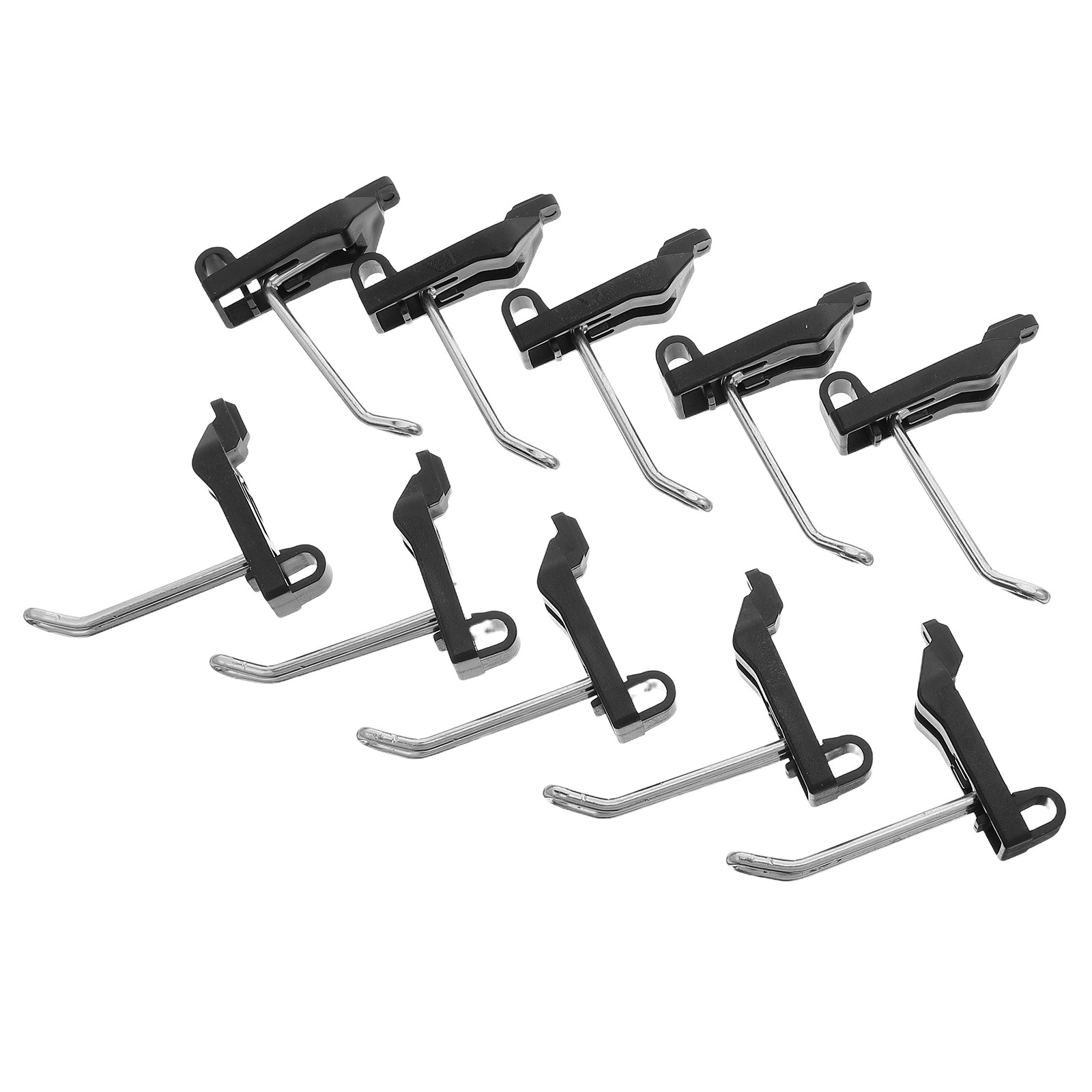 Workshop Tools Rack - 10 Adet Sağlam Yarıklı Pegboard Kancası,