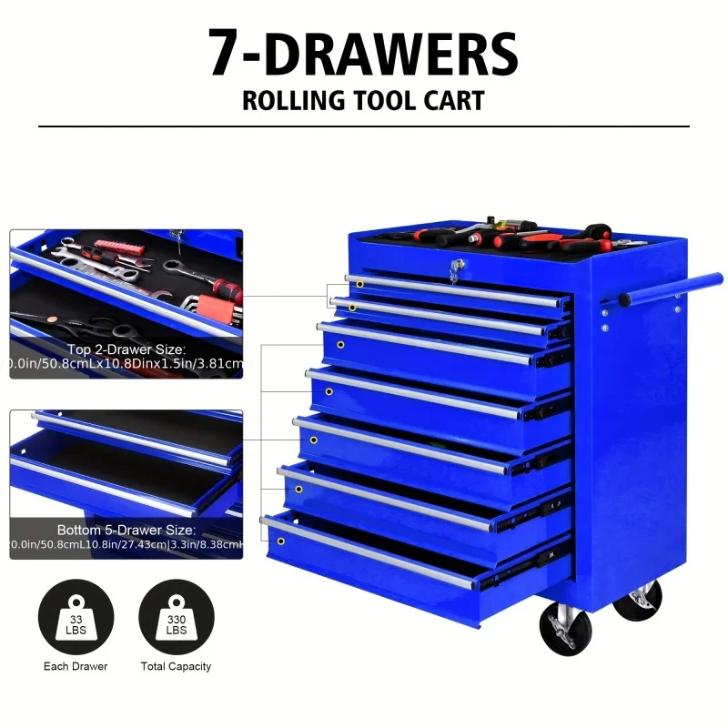 7 Çekmeceli Mavi Çok Amaçlı Te - Workshop Tools Cabinet incelemesi ve fiyatı